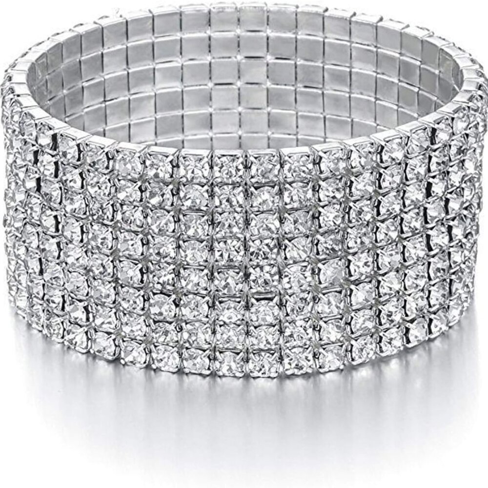 Sparkle Multicolor Rhinestone Stackable Stretch B… - image 1